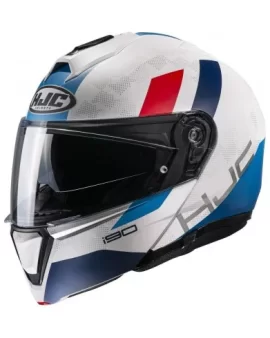 CASCO HJC i90 SYREX BLANCO AZUL ROJO