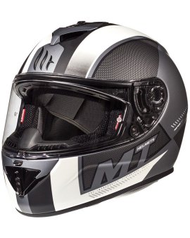 CASCO MT RAPIDE OVERTAKE B6 NEGRO MATE BLANCO