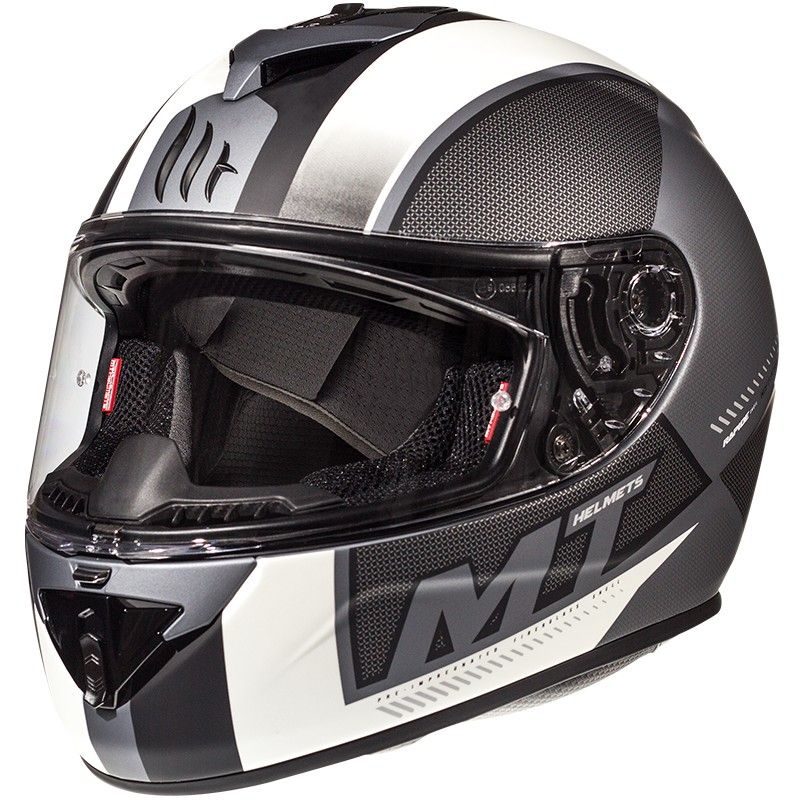 CASCO MT RAPIDE OVERTAKE B6 NEGRO MATE BLANCO